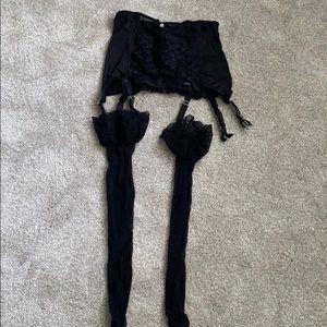 Victoria Secret garter belt and stockings